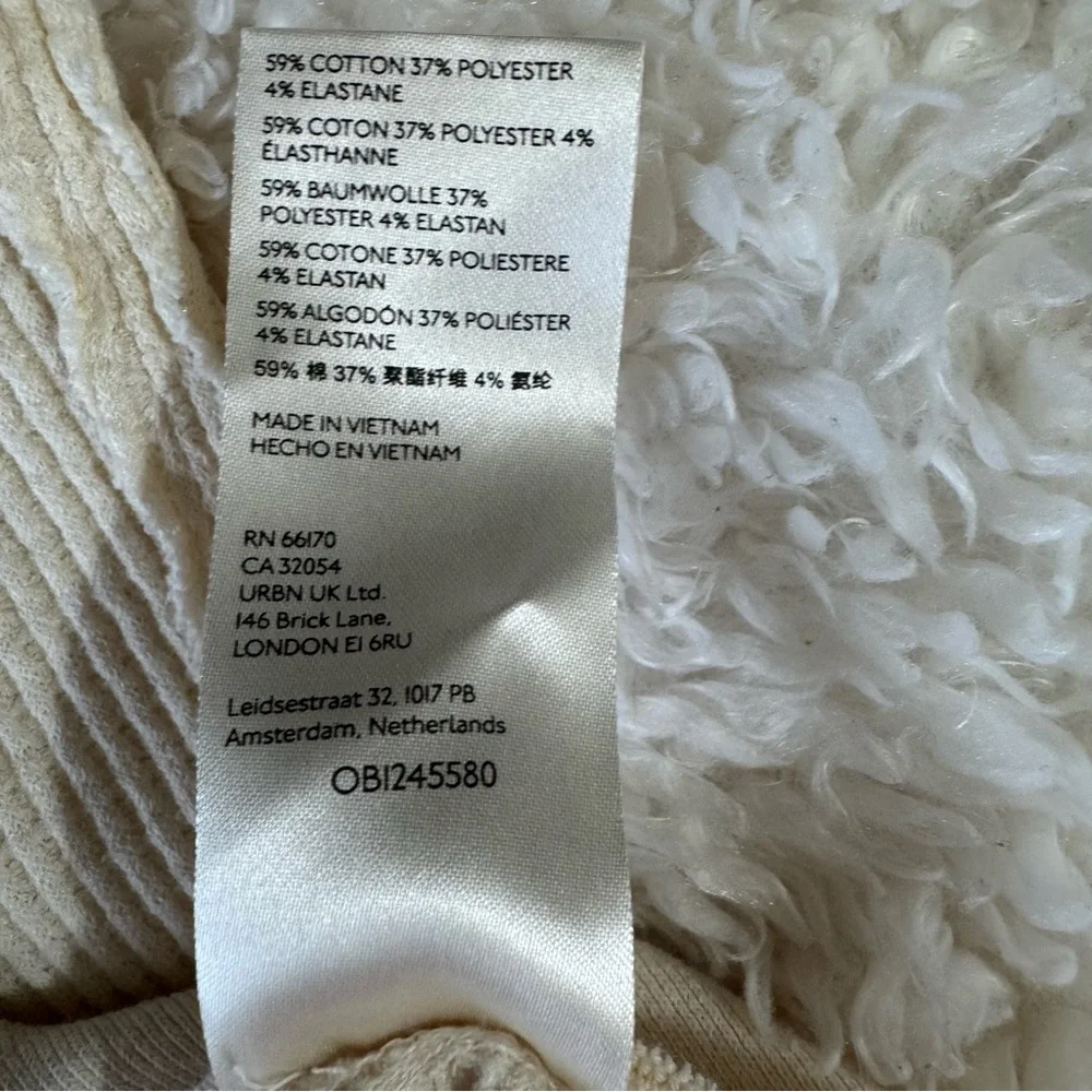 Free People We The Free Buttercup Thermal Top Oversized Small Ecru Waffle Knit - Picture 10 of 12